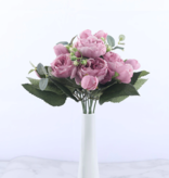 Kahaul Art Bouquet - Soie Roses Rose Fleurs Bouquets De Luxe Décor Ornement Rose