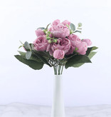 Kahaul Bouquet artistico - rose di seta fiori rosa mazzi di lusso decor ornamento blu