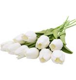 ZQNYCY Kunststrauß - Tulpen Seidenblumen Tulpe Luxus Blumensträuße Dekor Ornament Weiß
