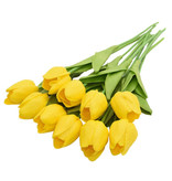 ZQNYCY Art Bouquet - Tulips Silk Flowers Tulip Luxury Bouquets Decor Ornament Yellow