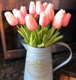 ZQNYCY Kunststrauß - Tulpen Seidenblumen Tulpe Luxus Blumensträuße Dekor Ornament Pink