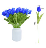 ZQNYCY Art Bouquet - Tulips Silk Flowers Tulip Luxury Bouquets Decor Ornament Blue