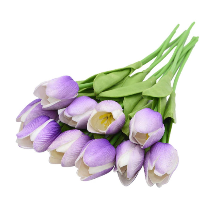 Bouquet di arte - tulipani fiori di seta tulipano bouquet di lusso decor ornamento viola