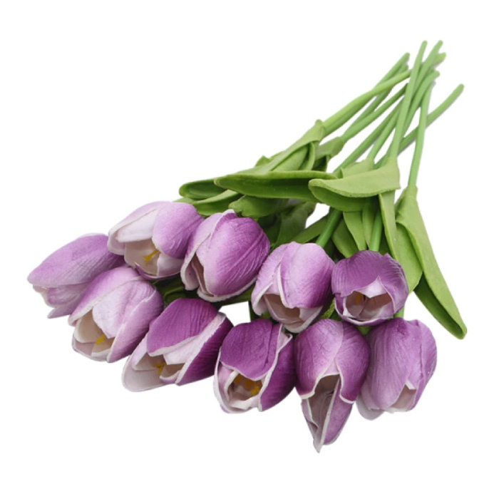 Bouquet di arte - tulipani fiori di seta tulipano bouquet di lusso decor ornamento viola