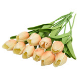 ZQNYCY Bukiet Artystyczny - Tulipany Jedwabne Kwiaty Tulipany Luksusowe Bukiety Dekoracyjny Ornament Żółty
