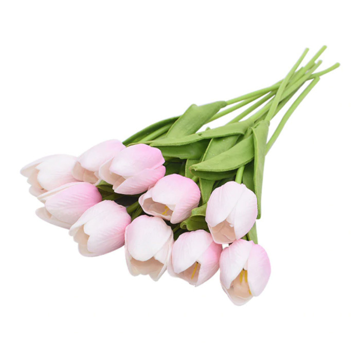 Bukiet Artystyczny - Tulipany Jedwabne Kwiaty Tulipany Luksusowe Bukiety Dekoracyjny Ornament Różowy