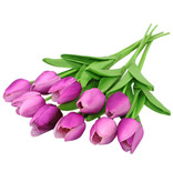 ZQNYCY Art Bouquet - Tulips Silk Flowers Tulip Luxury Bouquets Decor Ornament Pink