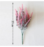 SMR Kunst Boeket met Vaas - Lavendel Plastic Bloemen Luxe Boeketten Decor Ornament Roze
