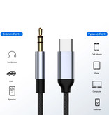 Robotsky Cable USB-C a AUX de 3,5 mm Conector de audio chapado en oro Tipo C 1 metro - Negro