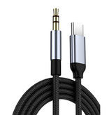 Robotsky USB-C bis 3,5 mm AUX-Kabel Vergoldete Audiobuchse Typ C 1,5 m - Schwarz