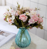 Kahaul Art Bouquet - Silk Roses Rose Flowers Luxury Bouquets Decor Ornament Pink