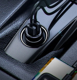 Baseus 2x Caricabatteria da auto USB Trasmettitore Bluetooth Caricatore vivavoce Kit radio FM Nero