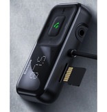 Baseus 2x USB-Autoladegerät Bluetooth-Sender Freisprech-Ladegerät FM-Radio-Kit Schwarz