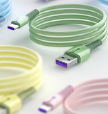 Uverbon Cable de carga de silicona líquida para USB-C - Cable de datos 5A Cable cargador de 1 metro Azul