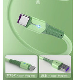 Uverbon Cable de carga de silicona líquida para USB-C - Cable de datos 5A Cable cargador de 2 metros Amarillo