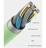 Uverbon Vloeibare Siliconen Oplaadkabel voor Micro-USB - 5A Datakabel 2 Meter Oplader Kabel Geel