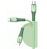 Uverbon Cavo di ricarica in silicone liquido per micro-USB - Cavo dati 5A Cavo di ricarica da 1,5 metri Verde