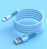 Uverbon Cable de carga de silicona líquida para micro-USB - Cable de datos 5A Cable cargador de 2 metros Azul