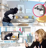 Hidden Spied Ker Mini cámara de seguridad con WiFi - Detector de movimiento de videocámara HD de 1080p flexible con alarma, color negro