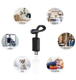 Hidden Spied Ker Mini caméra de sécurité avec WiFi - Alarme de détection de mouvement caméscope HD 1080p pliable noir