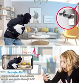 Hidden Spied Ker Mini videocamera di sicurezza - Allarme rilevatore di movimento videocamera HD 1080p pieghevole nero