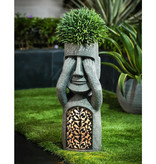 Stuff Certified® Statue de l'île de Pâques - Sculpture en résine d'ornement de décoration de jardin