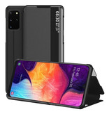 Stuff Certified® Smart View LED Flip Case Cover Case Compatible With Samsung Galaxy S10 Black