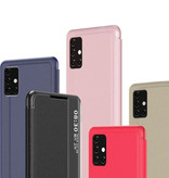 Stuff Certified® Smart View LED Flip Case Cover Hülle Kompatibel mit Samsung Galaxy Note 20 Ultra Pink