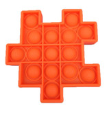 Stuff Certified® Pop It - Fidget Anti Stress Speelgoed Bubble Toy Siliconen Kubus Puzzelstuk Oranje