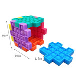 Stuff Certified® Pop It - Fidget Anti Stress Toy Bubble Toy Silicona Cube Puzzle Piece Orange