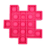 Stuff Certified® Pop It - Fidget Anti Stress Speelgoed Bubble Toy Siliconen Kubus Puzzelstuk Rood