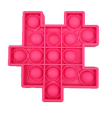 Stuff Certified® Pop It - Fidget Anti Stress Toy Bubble Toy Silikonowa kostka Puzzle Kawałek Czerwony