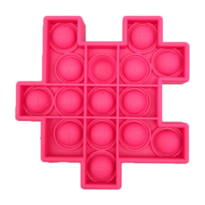 Pop It - Fidget Anti Stress Toy Bubble Toy Silikonowa kostka Puzzle Kawałek Czerwony
