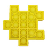 Stuff Certified® Pop It - Fidget Anti Stress Toy Bubble Toy Silicona Cube Puzzle Piece Amarillo