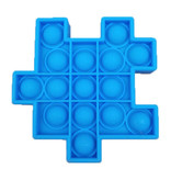 Stuff Certified® Pop It - Fidget Anti Stress Speelgoed Bubble Toy Siliconen Kubus Puzzelstuk Blauw