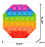 Stuff Certified® Hágalo estallar - Fidget Anti Stress Toy Bubble Toy Silicona Octagon Rainbow