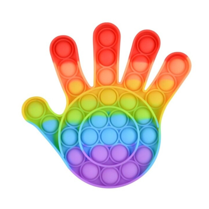 Pop It - Fidget Anti Stress Toy Bubble Toy Silicone Hand Rainbow