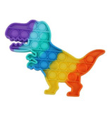 Stuff Certified® Hágalo estallar - Fidget Anti Stress Toy Bubble Toy Silicona Dino Rainbow