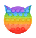 Stuff Certified® Hágalo estallar - Fidget Anti Stress Toy Bubble Toy Silicona Owl Rainbow