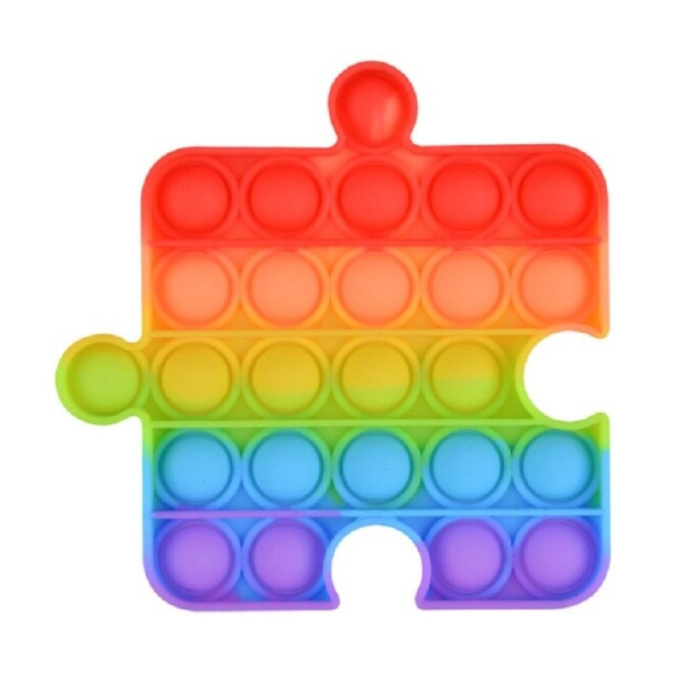 Stuff Certified® Pop It - Fidget Anti Stress Toy Bubble Toy Silicona Puzzle Piece Rainbow