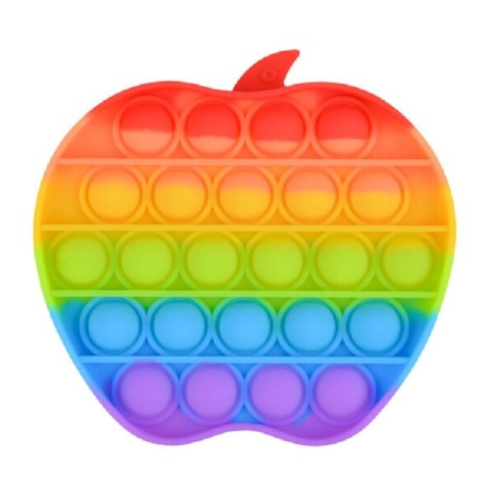 Pop It - Fidget Anti Stress Toy Bubble Toy Silicona Apple Rainbow