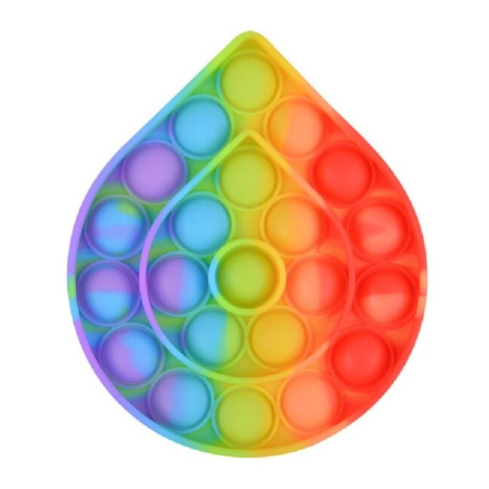 Pop It - Fidget Anti Stress Speelgoed Bubble Toy Siliconen Druppel Regenboog