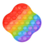 Stuff Certified® Pop It - Fidget Anti Stress Toy Bubble Toy Silicone Cross Rainbow