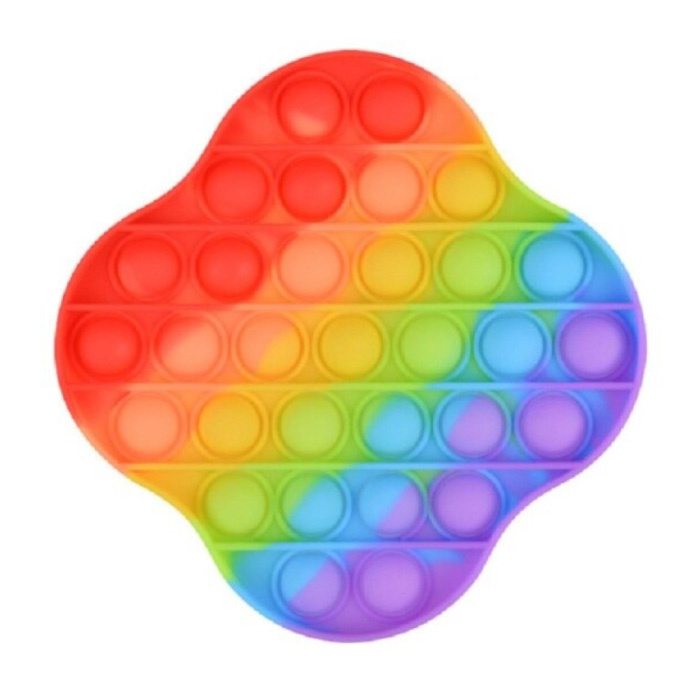 Hágalo estallar - Fidget Anti Stress Toy Bubble Toy Silicona Cross Rainbow