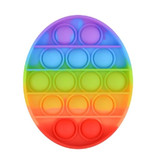 Stuff Certified® Pop It - Zappeln Anti Stress Spielzeug Bubble Toy Silikon Ei Regenbogen