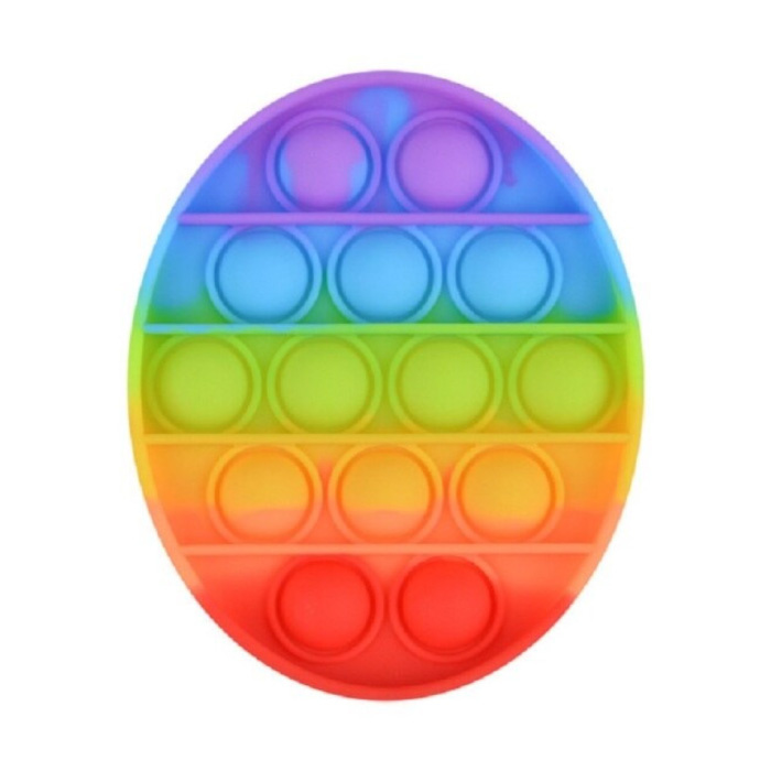 Pop It - Fidget Anti Stress Speelgoed Bubble Toy Siliconen Ei Regenboog