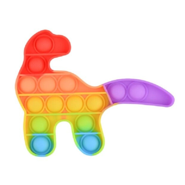 Hágalo estallar - Fidget Anti Stress Toy Bubble Toy Silicona Dino Rainbow