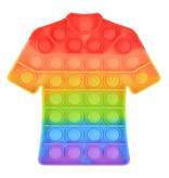 Stuff Certified® Pop It - T-shirt in silicone con bolla giocattolo anti-stress Fidget Rainbow