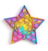 Stuff Certified® Pop It - Fidget Anti Stress Toy Bubble Toy Silicone Star Rainbow