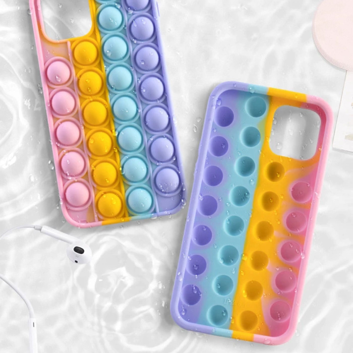 Pop It En Forme De Bite Funda Pop It para iPhone 6 - Funda antiestrés de silicona con forma de